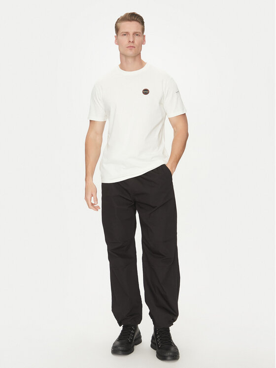 Napapijri Napapijri T-Shirt S-Badge NP0A4I3N Λευκό Regular Fit