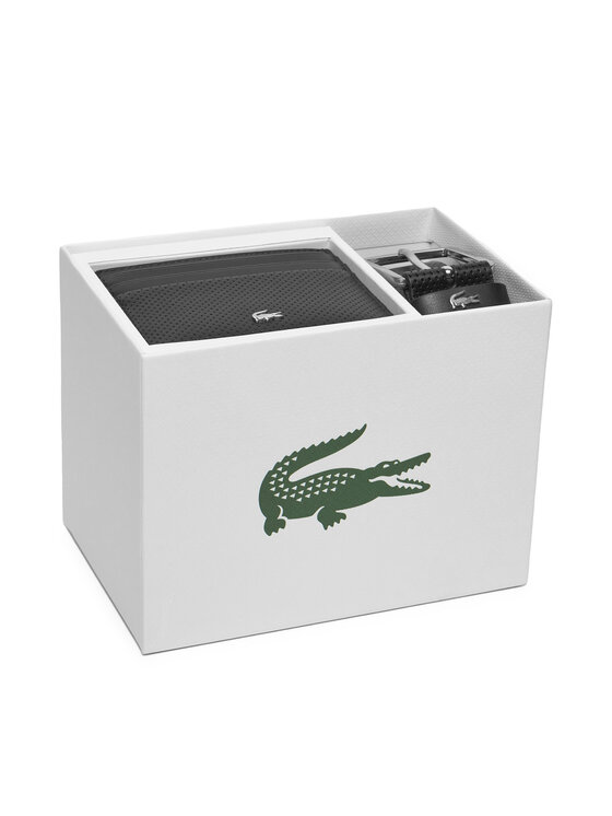 Lacoste Набір чохол на картки і ремінь Lacoste RC4092 Чорний