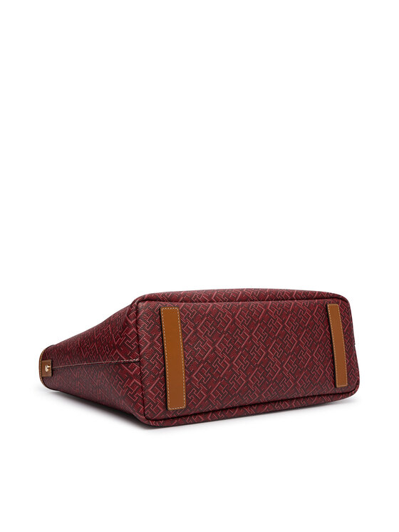 Tommy Hilfiger Torbica Tommy Hilfiger Th Monoplay Tote Le AW0AW17416 Tamno crvena