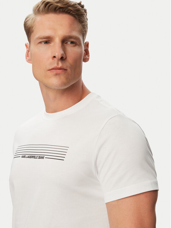 Karl Lagerfeld Jeans Karl Lagerfeld Jeans Camiseta B3M17001 Blanco Slim Fit