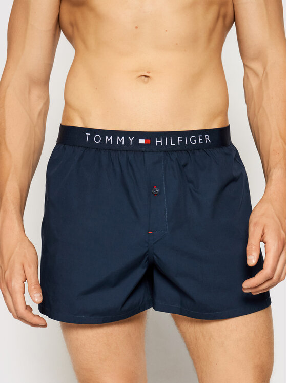 Tommy Hilfiger Tommy Hilfiger Trumpikės Cotton Woven Boxer Icon 1U87905489 Tamsiai mėlyna