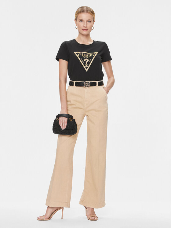 Guess Guess T-Shirt W4RI69 J1314 Μαύρο Regular Fit