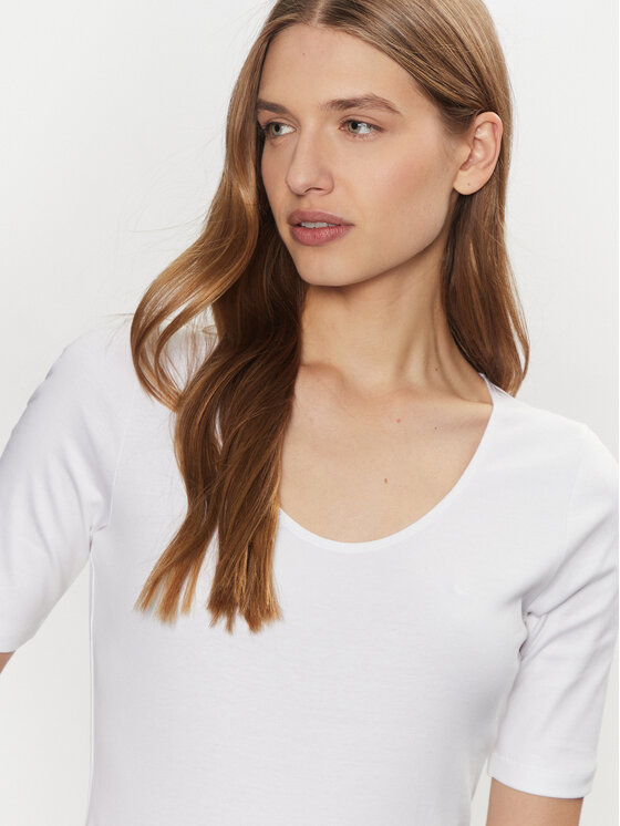 Calvin Klein Calvin Klein Marškinėliai K20K208050 Balta Slim Fit