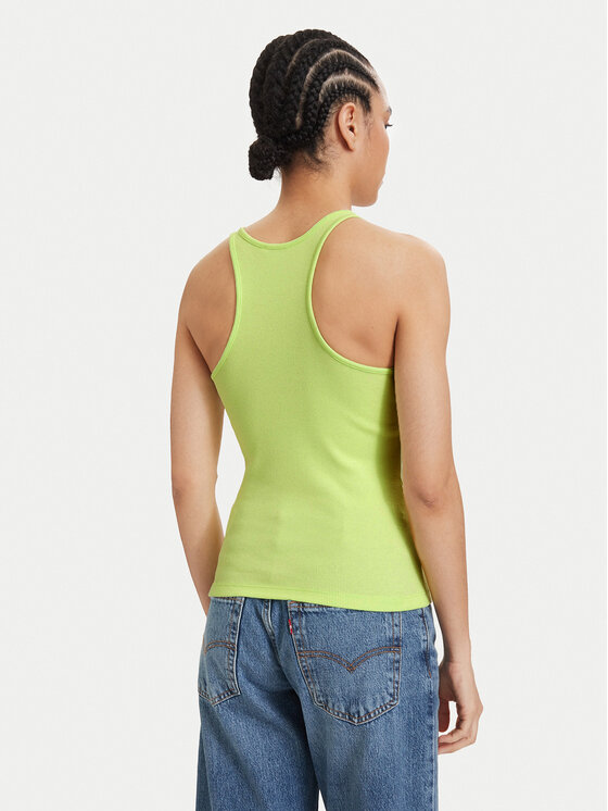 Tommy Jeans Tommy Jeans Top Racerback DW0DW22264 Verde claro Slim Fit