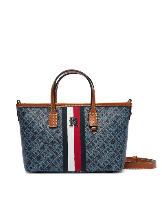 Tommy Hilfiger Borsetta Tommy Hilfiger Th Monoplay Mini Tote Corp AW0AW19177 Blu scuro