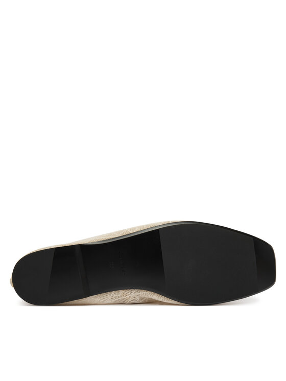Calvin Klein Baleriny Calvin Klein Square Ballerina Aop Mesh HW0HW02937 Écru