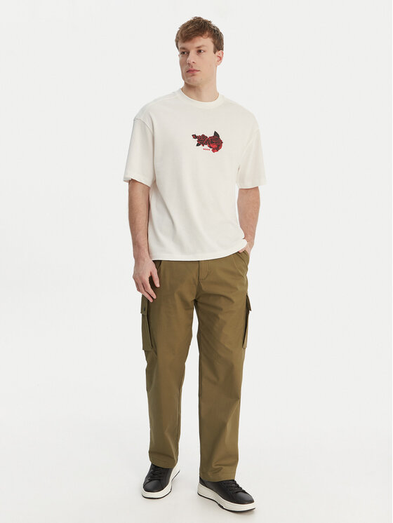 HUGO HUGO Camiseta Domans 50564642 Écru Oversize