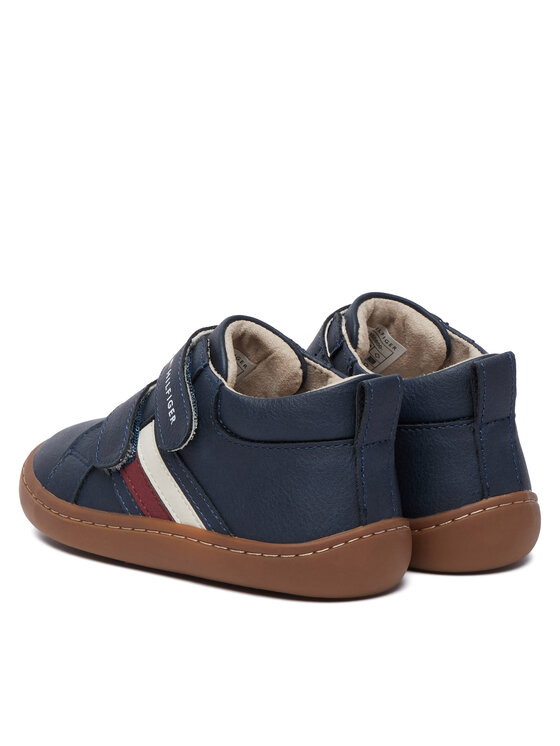 Tommy Hilfiger Superge Tommy Hilfiger Mid Cut Velcro Sneaker T1XH-35222-1355800 Mornarsko modra