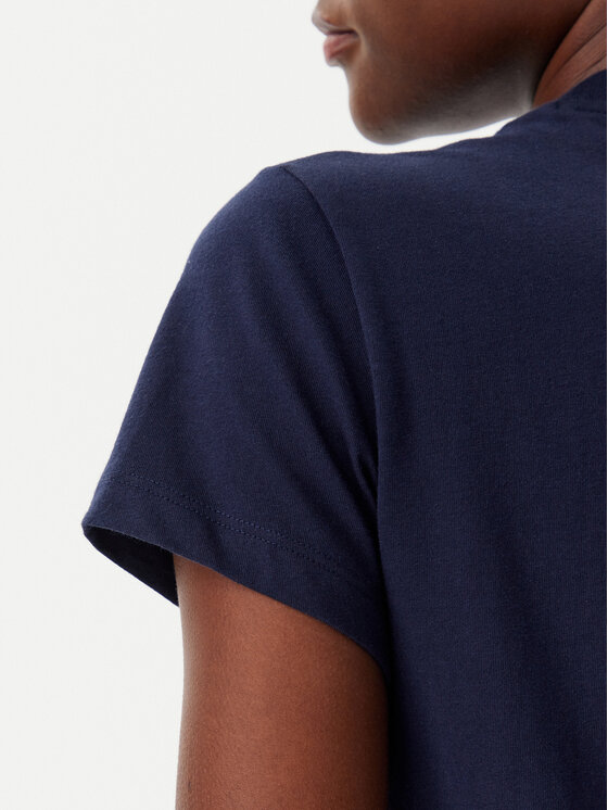 Lacoste Lacoste Футболка TF9246 Cиній Slim Fit