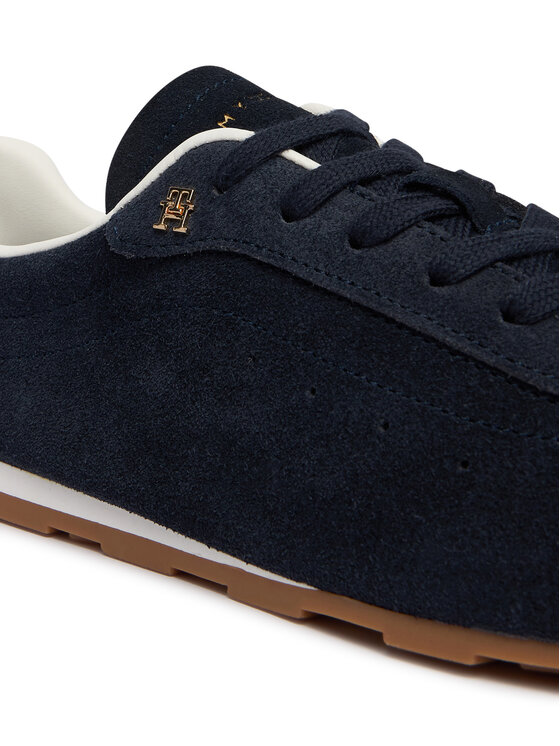 Tommy Hilfiger Laisvalaikio batai Tommy Hilfiger Th Bella Low Runner Suede FW0FW09189 Tamsiai mėlyna