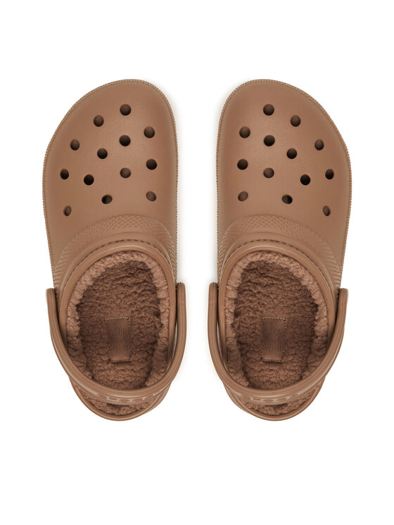 Crocs Klapki Crocs Classic Lined Clog 203591 Brązowy
