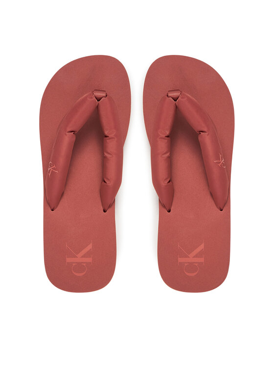 Calvin Klein Jeans Джапанки Calvin Klein Jeans Beach Sandal Flatform Ttxr Satin YW0YW01723 Кафяв