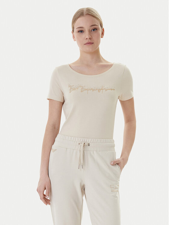 EA7 Emporio Armani EA7 Emporio Armani Camiseta 7W000978 AF10373 U1088 Beis Regular Fit