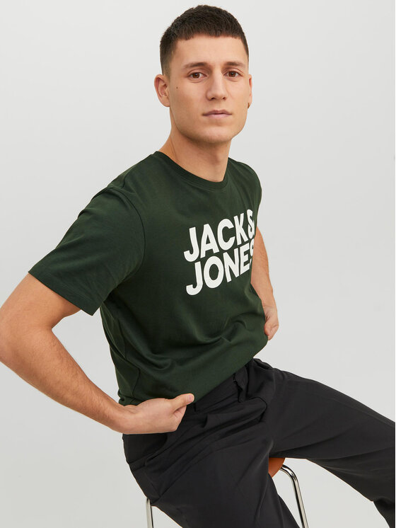 Jack & Jones Jack & Jones Póló Corp 12151955 Zöld Standard Fit