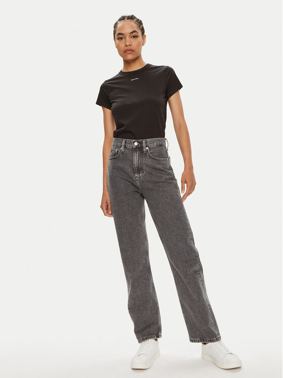 Calvin Klein Calvin Klein Majica Nano Logo K20K207212 Črna Slim Fit