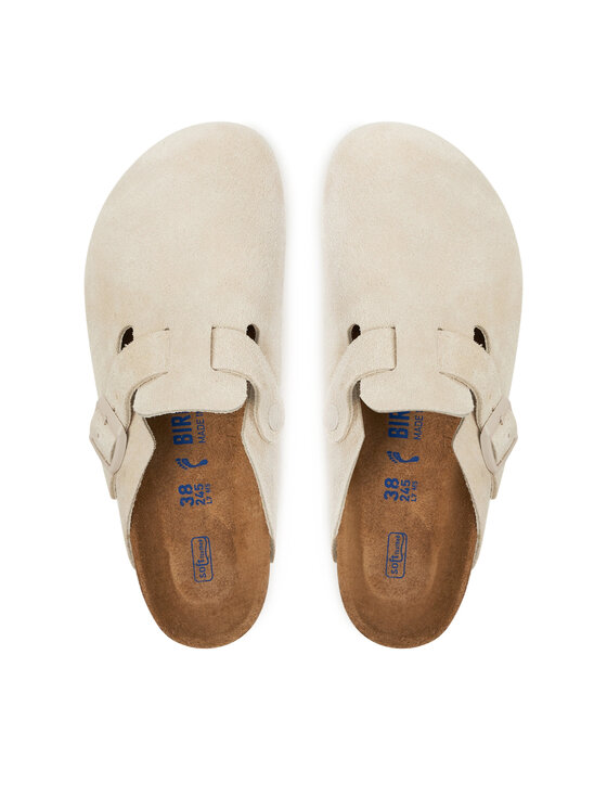 Birkenstock Papucs Birkenstock Boston zamsz 1027693 Fehér