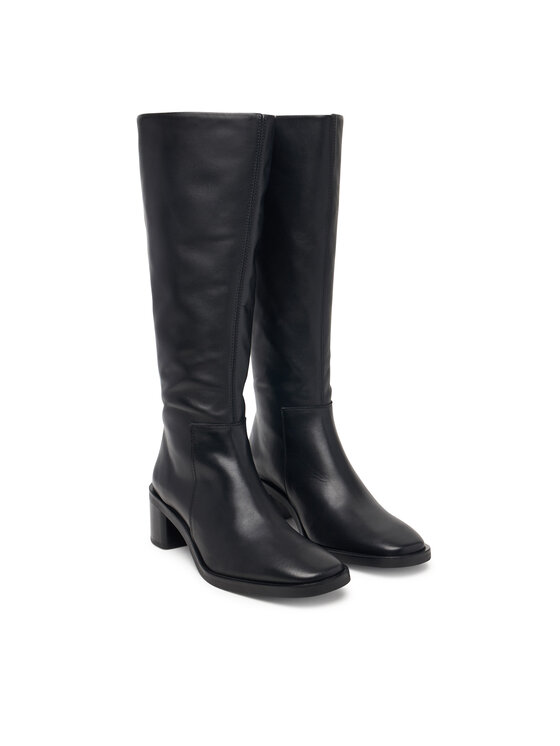 Calvin Klein Stiefel Calvin Klein Block Heel High Boot Zip Lth HW0HW03172 Schwarz