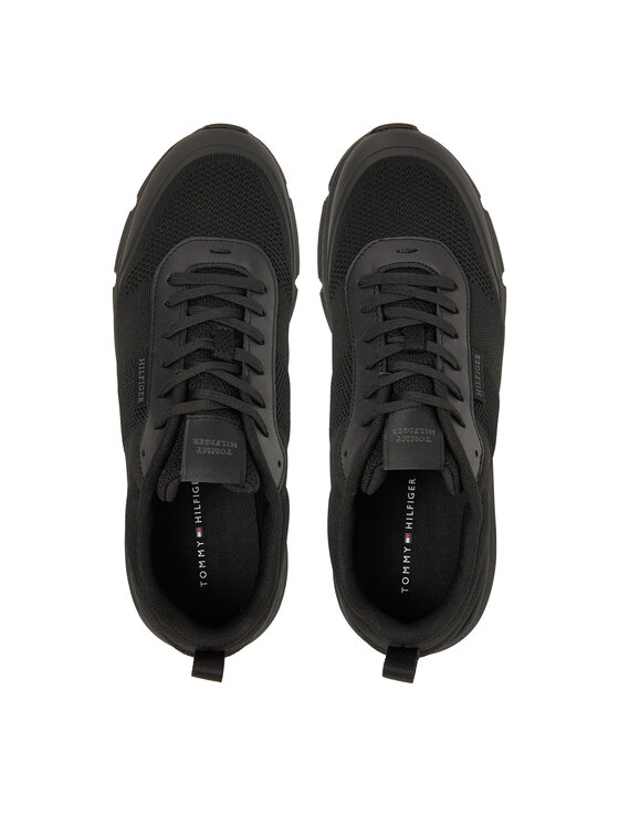 Tommy Hilfiger Sneakersy Tommy Hilfiger Lightweight Modern Knit Runner FM0FM05326 Černá