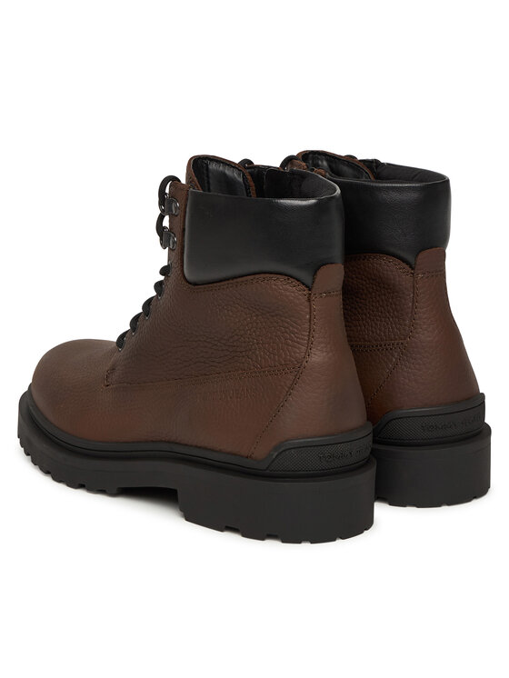 Tommy Jeans Puszābaki Tommy Jeans Tjm Lace Up Boot Leather EM0EM01629 Brūns