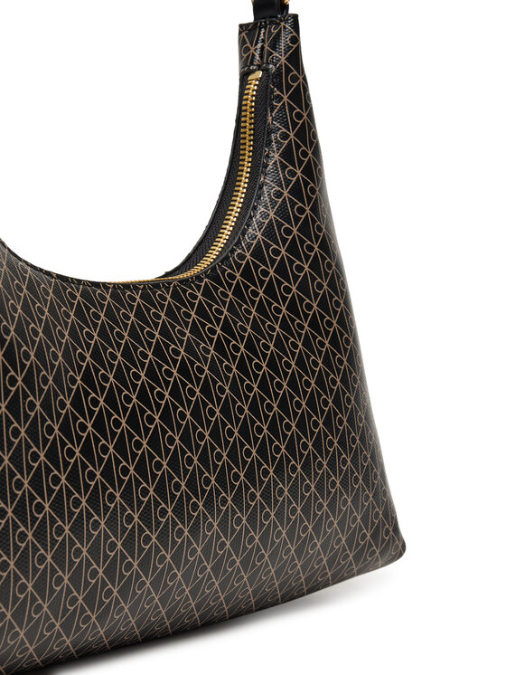 Calvin Klein Ročna torba Calvin Klein Emblem Aop Conv Shoulder Bag LV04F3298G Črna