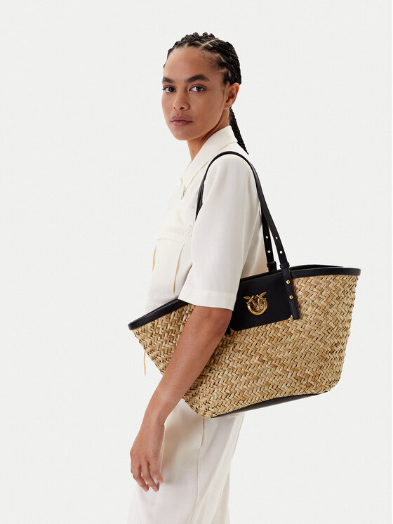 PINKO Kabelka PINKO Love Summer Basket PE 25 PLTT 103324 A1RL Béžová