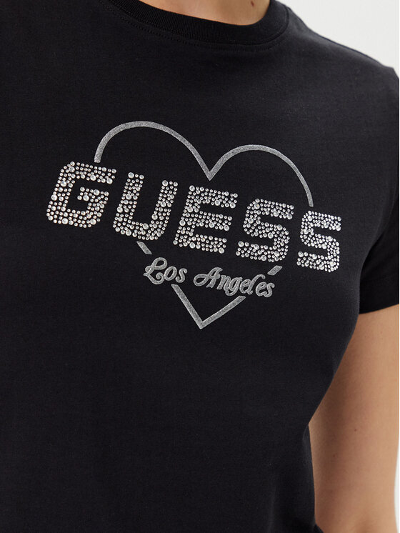 Guess Guess Футболка V5GI10 K9RM1 Чорний Regular Fit