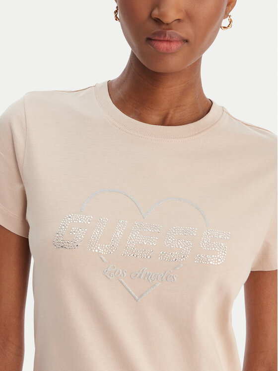 Guess Guess Camiseta V5GI10 K9RM1 Beis Regular Fit