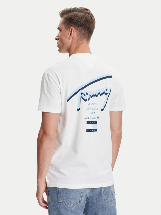 Tommy Jeans Tommy Jeans T-shirt Signature City DM0DM21934 Bijela Regular Fit