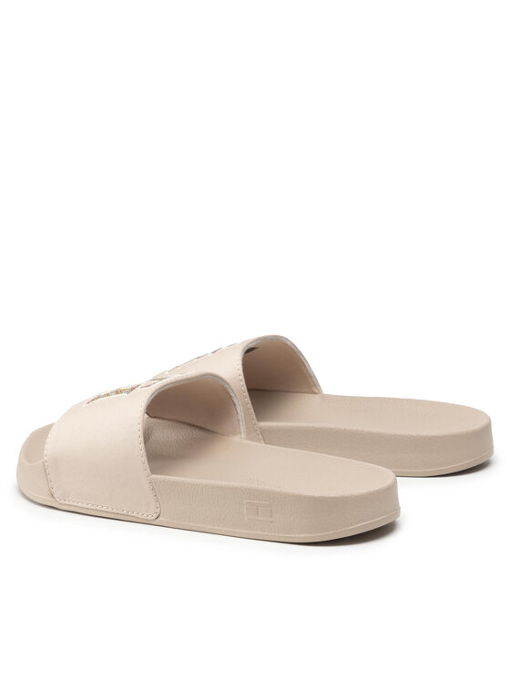 Tommy Hilfiger Şlapi Tommy Hilfiger Th Logo Pool Slide FW0FW06420 Bej