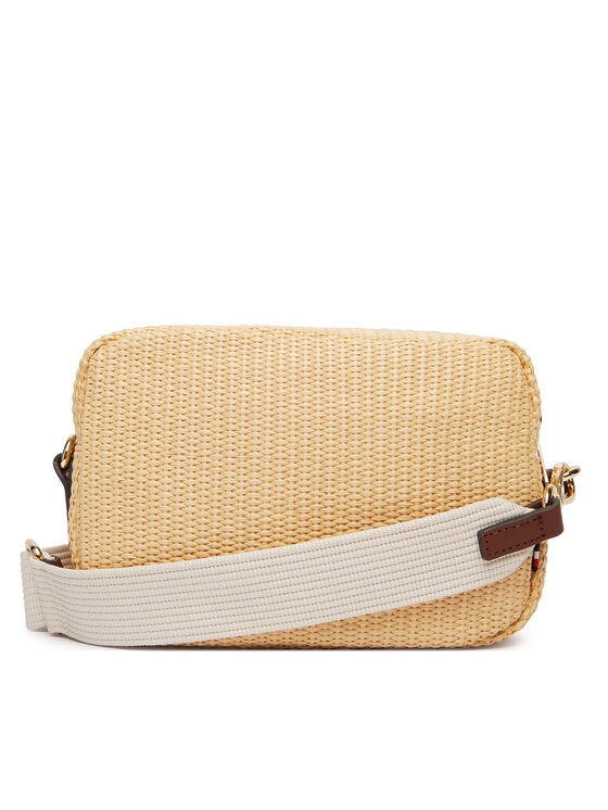 Tommy Hilfiger Τσάντα Tommy Hilfiger Popette Camera Bag Raffia AW0AW18525 Μπεζ