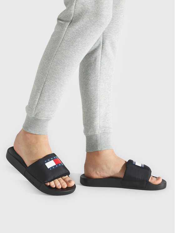 Tommy Jeans Chanclas Tommy Jeans Padded Tommy Jeans Pool Slide EM0EM01041 Negro