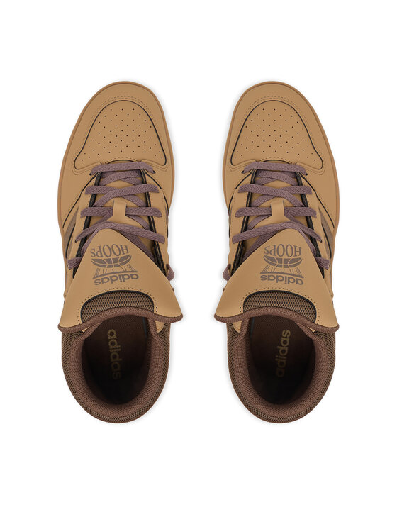 adidas Sneakersy adidas Hoops Mid Classic KI7495 Brązowy jasny