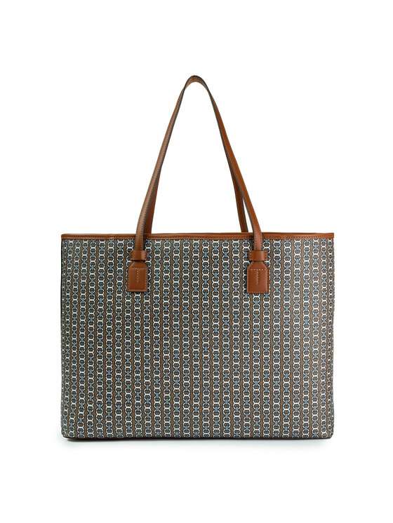 Tory Burch Soma Tory Burch Gemini Link Canvas Tote 53303 Brūns