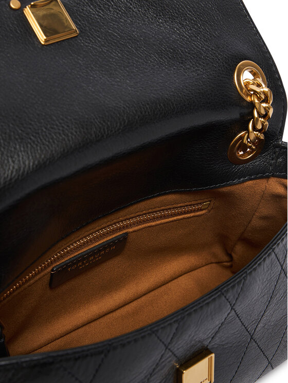 Tory Burch Сумка Tory Burch Charlie Quilted Small Shoulder Bag 185829 Чорний