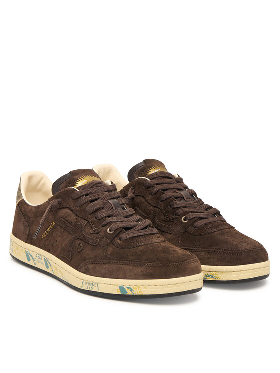 Premiata Sneakersy Premiata Bsktclay Bskt Var 8446 Tmavo hnedá