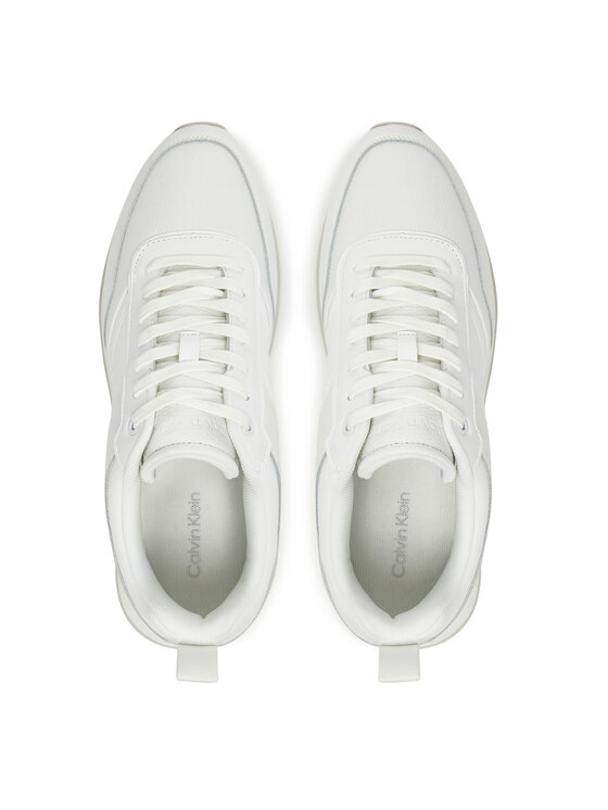 Calvin Klein Сникърси Calvin Klein Low Prof Runn Laceup Tape HM0HM01897 Бял