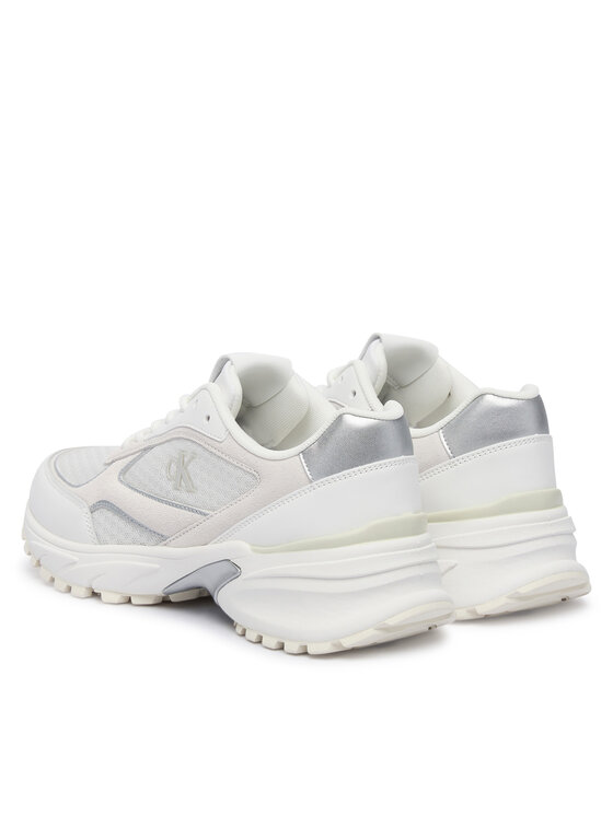 Calvin Klein Sneakersy Calvin Klein Hike Runner Mesh Mix Met Mg YW0YW02009 Biela