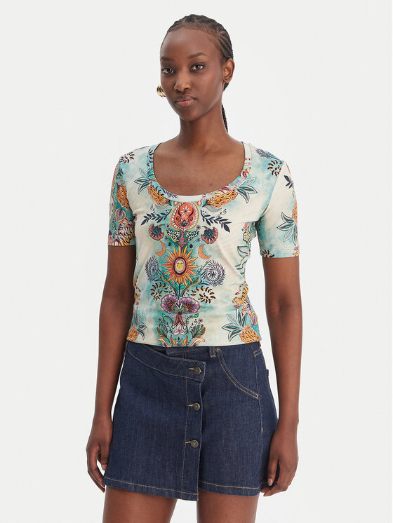 Just Cavalli Just Cavalli Футболка 80PAHE02 CJ112 Кольоровий Slim Fit
