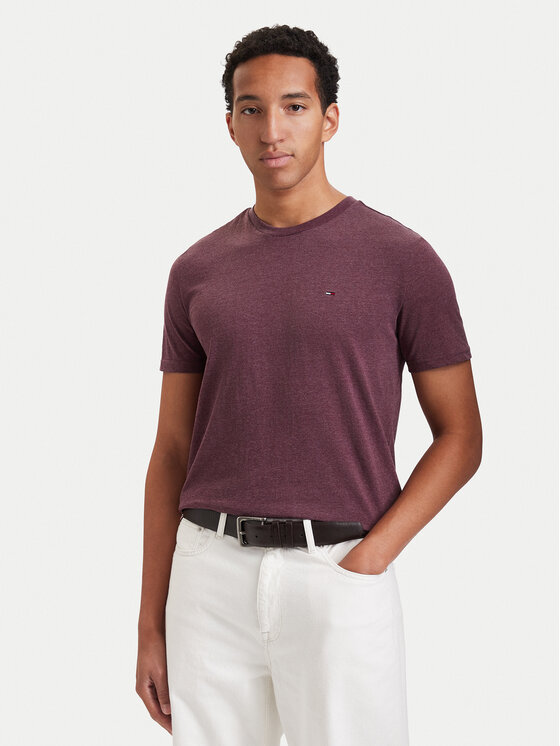 Tommy Jeans Tommy Jeans Camiseta Jaspe DM0DM20363 Violeta Slim Fit