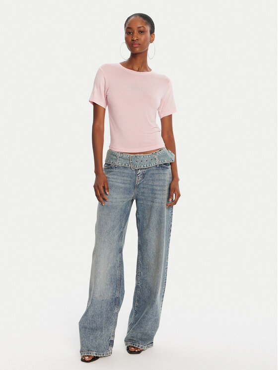 Juicy Couture Juicy Couture Camiseta Sheer JCWCT225301 Rosa Slim Fit