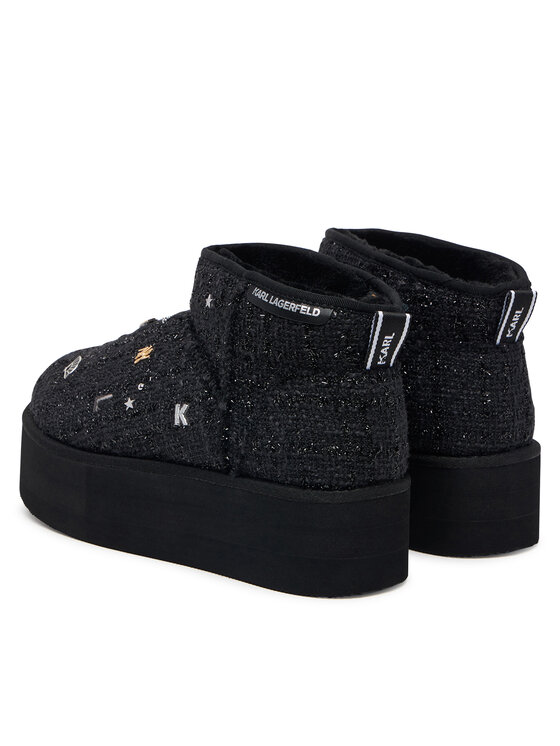 KARL LAGERFELD Sniega zābaki KARL LAGERFELD Thermo Charms & Studs KL48524B Melns
