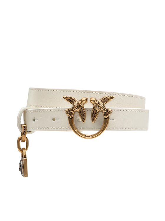 PINKO Cintura da donna Pinko Love Lock H2 Belt AI 22-23 PLT01 1H213G Y5H7 Bianco