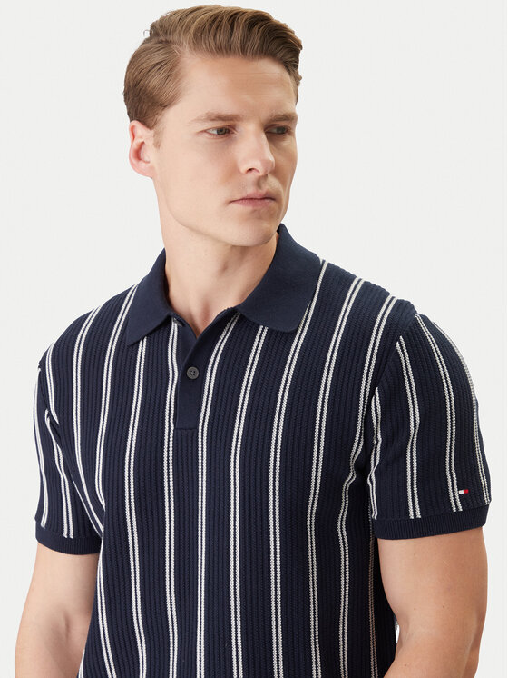Tommy Hilfiger Tommy Hilfiger Polo Vertical MW0MW41949 Azul marino Regular Fit