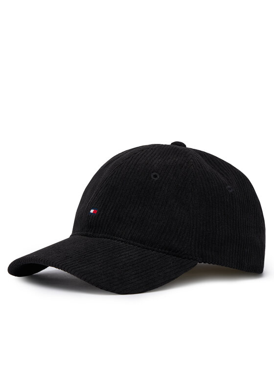 Tommy Hilfiger Καπέλο Jockey Tommy Hilfiger Flag Cord 6 Panel AM0AM14530 Μαύρο