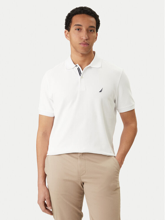 Nautica Nautica Polo marškinėliai Cabin NCCR0110 Balta Classic Fit