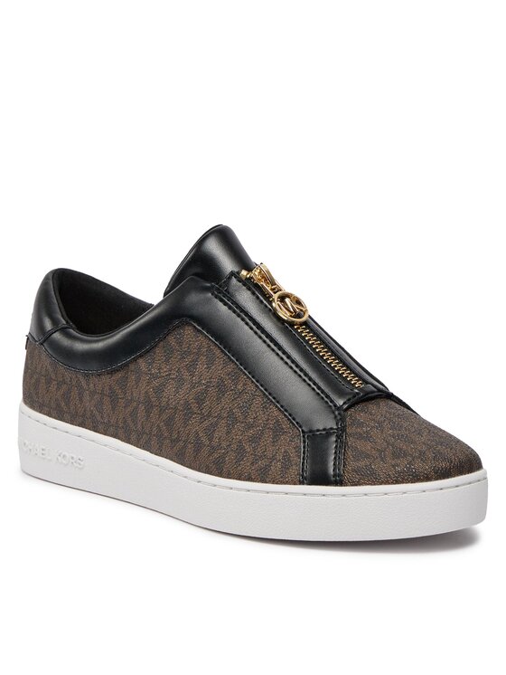 MICHAEL Michael Kors Снікерcи MICHAEL Michael Kors Keaton Zip Slip On 43R4KTFP2B Коричневий