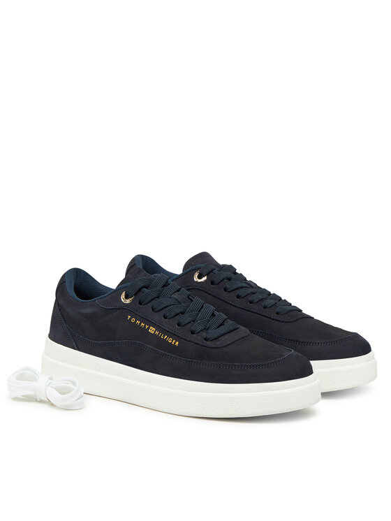 Tommy Hilfiger Sneakers Tommy Hilfiger Modern Court Sneaker Nubuck FW0FW08462 Blu scuro