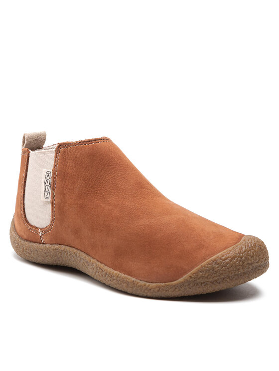 Keen Kotníková obuv s elastickým prvkem Keen Mosey Chelsea Leather 1026826 Hnědá