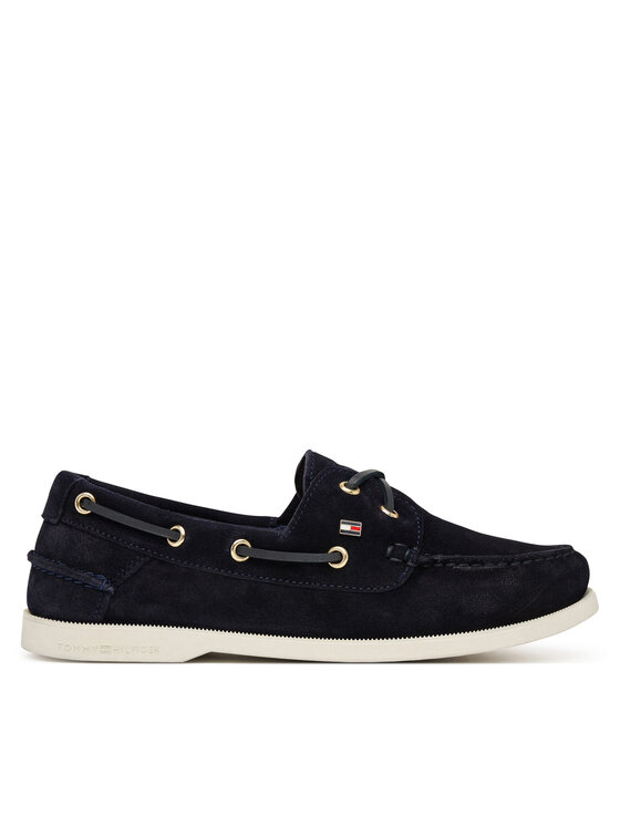 Tommy Hilfiger Мокасини Tommy Hilfiger Hilfiger Suede Boat Shoe FW0FW09338 Тъмносин