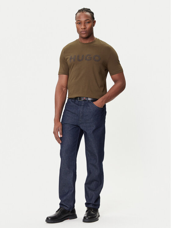 HUGO HUGO Majica Dulivio 50542737 Khaki Regular Fit